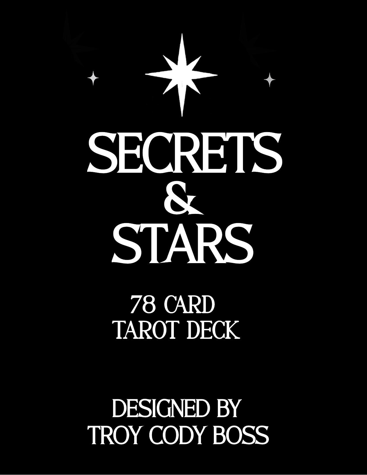 Secrets and Stars Tarot box design